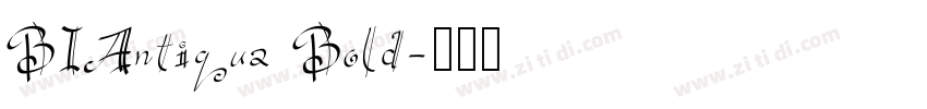 BIAntiqua Bold字体转换